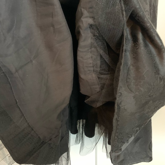 Hearts and Roses brand ALL BLACK lace up dress with crinoline skirt retro glam - Picture 10 of 10